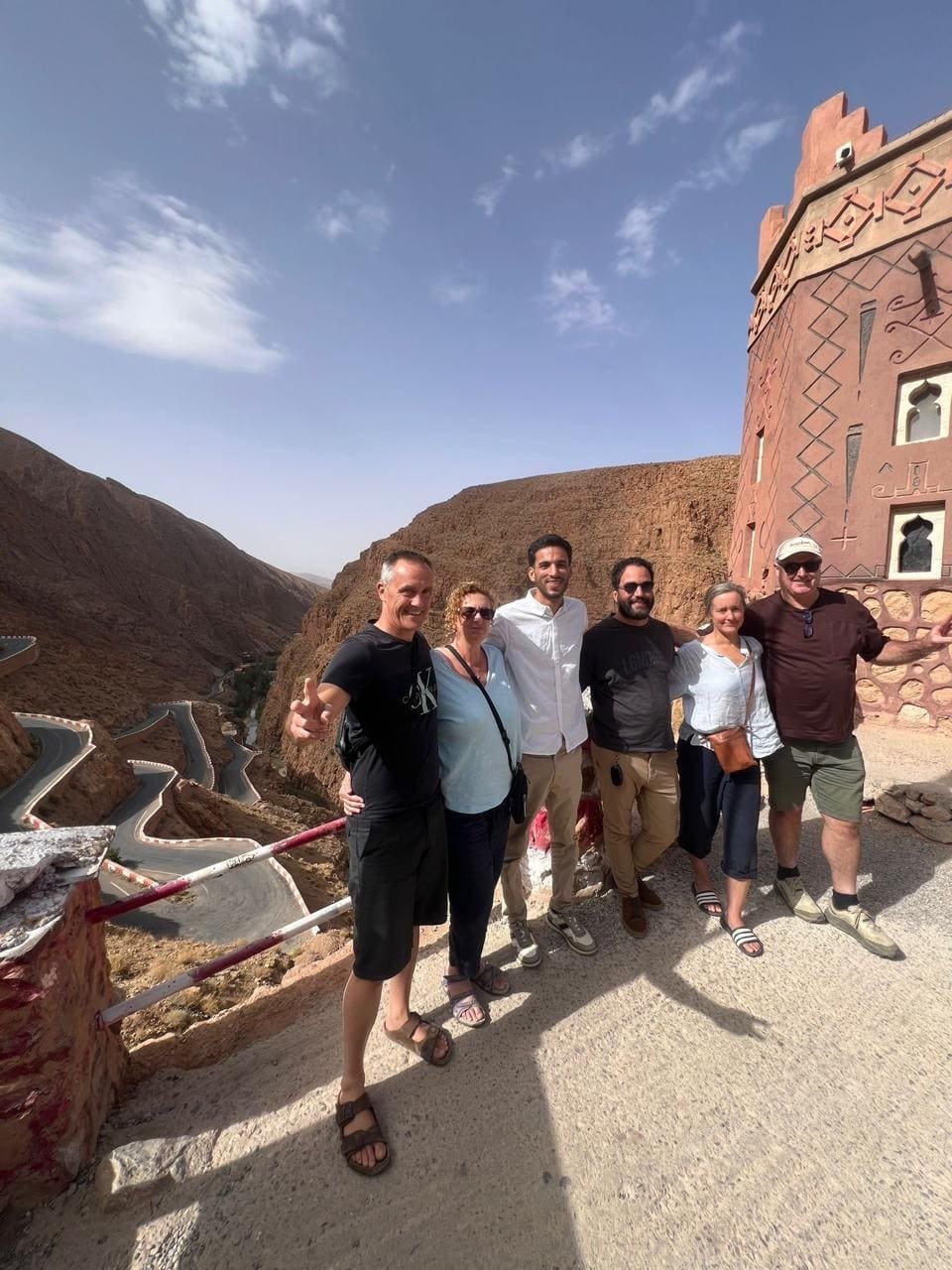 A group with their guide at the Dades gorge