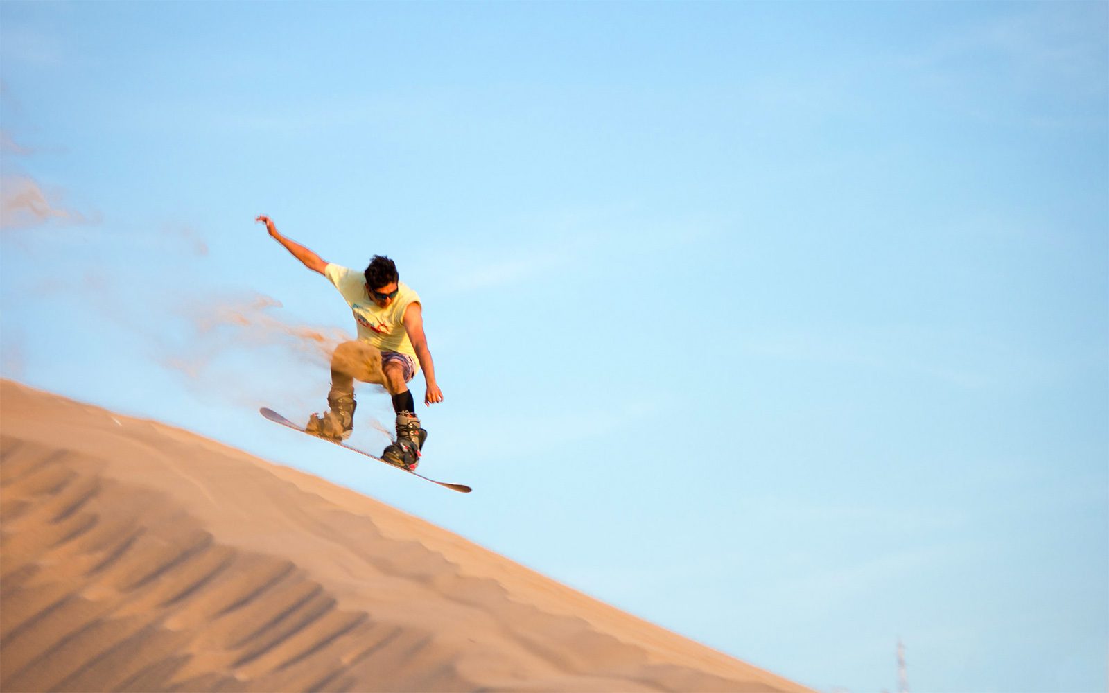 Sandboarding in Merzouga Desert