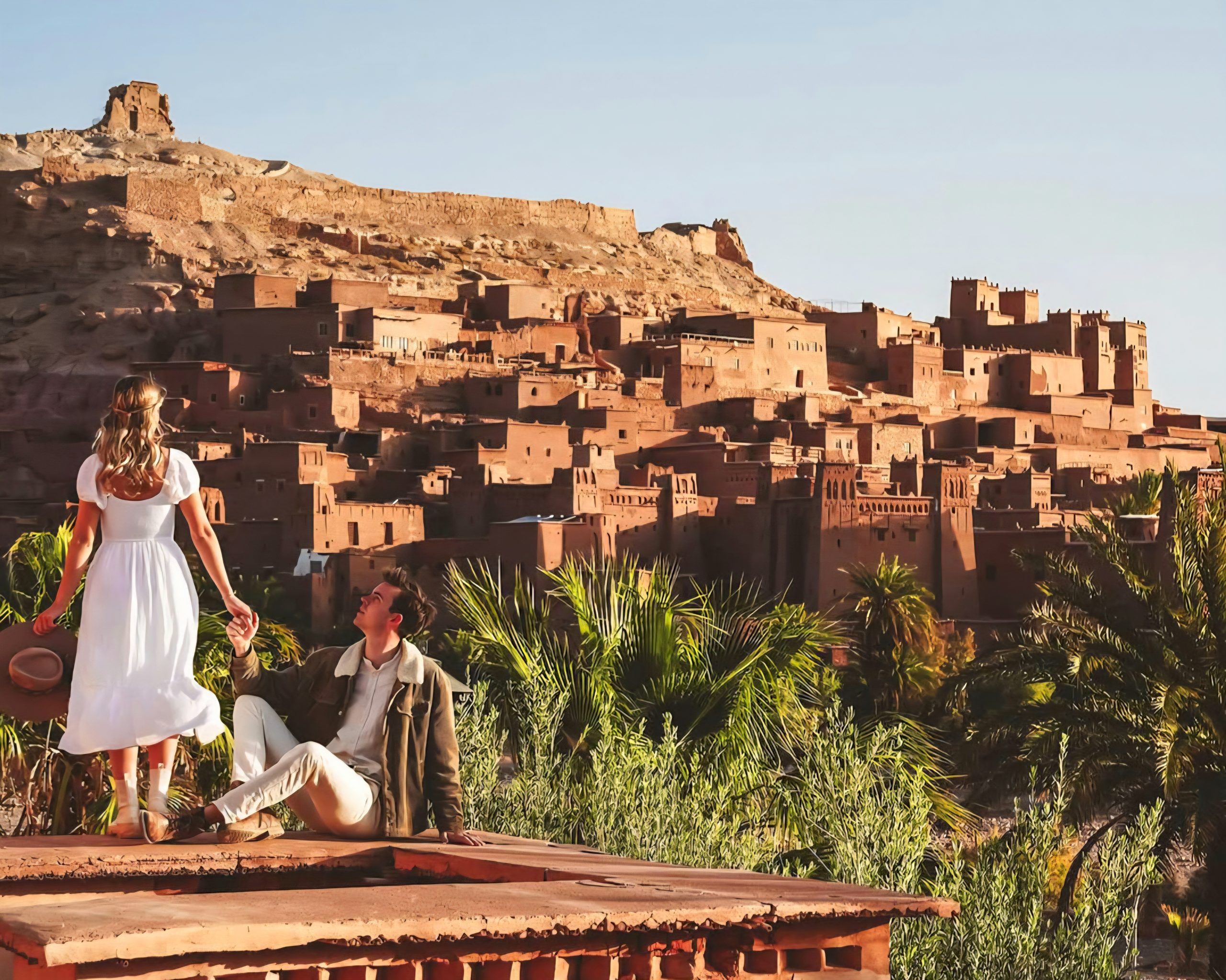Morocco travel vibrant market and cityscape during Morocco tours