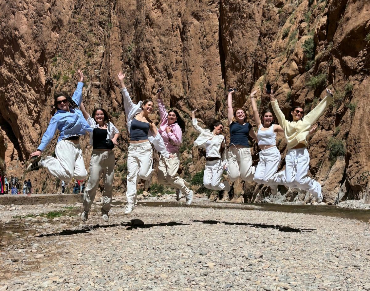 Students enjoying a camel trek during the 4 Day Student Desert Tour in Morocco Sahara Desert